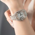 Đồng Hồ Cartier Santos Nữ Chế Tác Full Kim Cương Moissanite Hong Kong 35mm (2)