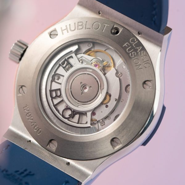 Đồng Hồ Hublot Classic Fusion Độ Full Kim Cương Thiên Nhiên Mặt Xanh Blue 42mm (2)