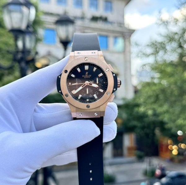 Đồng Hồ Hublot Fake 1:1 Big Bang Chronograph King Gold Màu Đen 44mm (5)