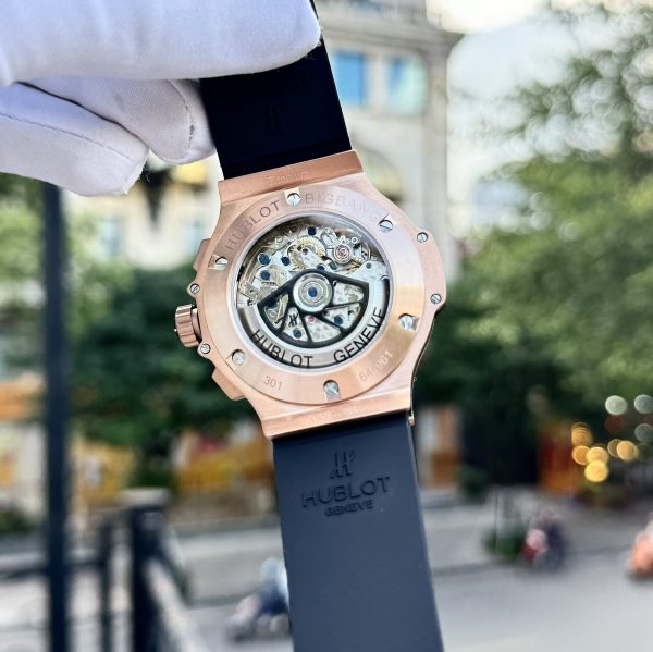 Đồng Hồ Hublot Fake 1:1 Big Bang Chronograph King Gold Màu Đen 44mm (5)