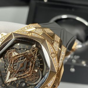 Đồng Hồ Hublot Fake Cao Cấp Big Bang Sang Bleu II King Gold Nhà Máy HB 44mm (1)