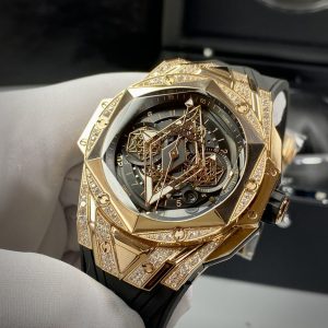 Đồng Hồ Hublot Fake Cao Cấp Big Bang Sang Bleu II King Gold Nhà Máy HB 44mm (1)