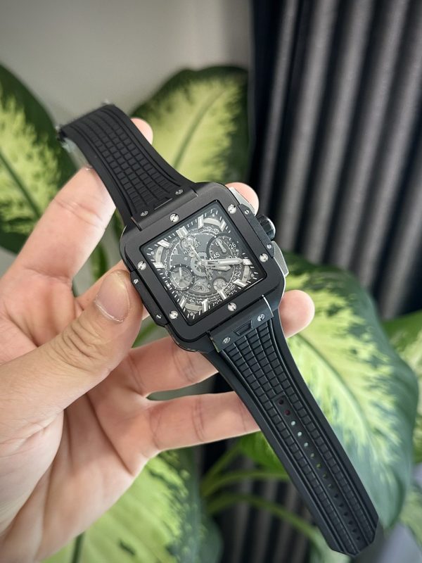 Đồng Hồ Hublot Square Bang Unico Gốm Đen Replica 11 Nhà Máy BBF 42mm (6)