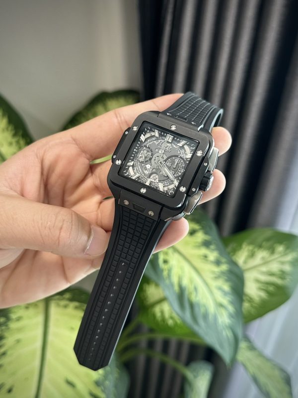 Đồng Hồ Hublot Square Bang Unico Gốm Đen Replica 11 Nhà Máy BBF 42mm (6)