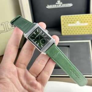 Đồng Hồ Jaeger Lecoultre Replica 11 Nam Dây Da Màu Xanh Lá Cây 30x40mm (1)