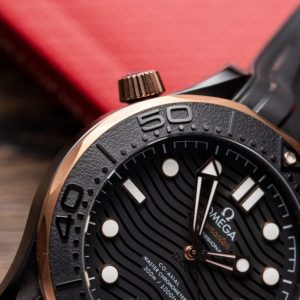 Đồng Hồ Omega Seamaster Vỏ Gốm Màu Demi Dây Cao Su VS Factory 42mm