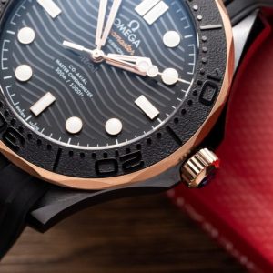 Đồng Hồ Omega Seamaster Vỏ Gốm Màu Demi Dây Cao Su VS Factory 42mm