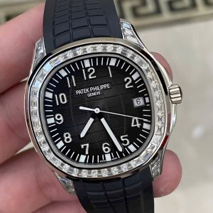 Đồng Hồ Patek Philippe Aquanaut 5167G Nam Đính Đá Dây Cao Su GRF 40mm (2)