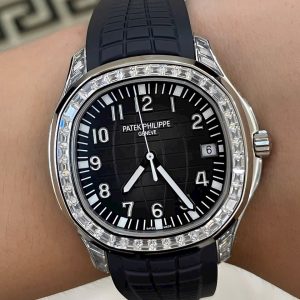 Đồng Hồ Patek Philippe Aquanaut 5167G Nam Đính Đá Dây Cao Su GRF 40mm (2)