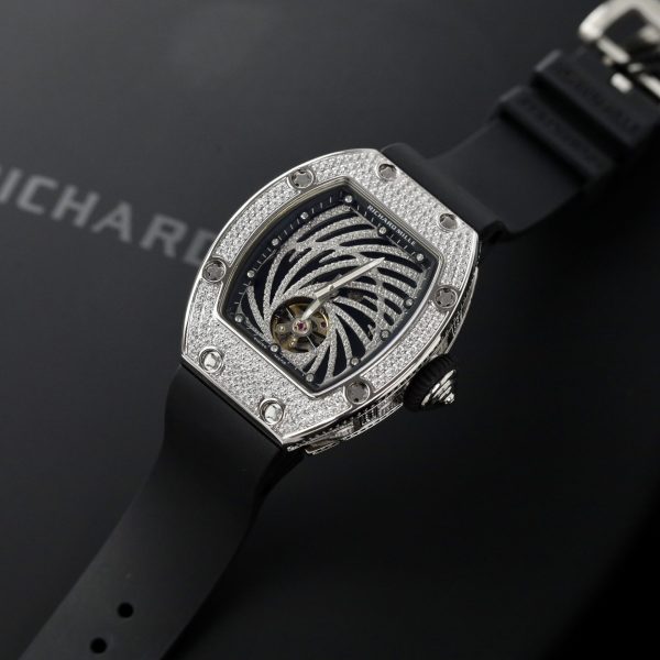 Đồng Hồ Richard Mille Rep 11 RM51-02 Đính Đá Dây Cao Su Màu Đen 40mm (7)