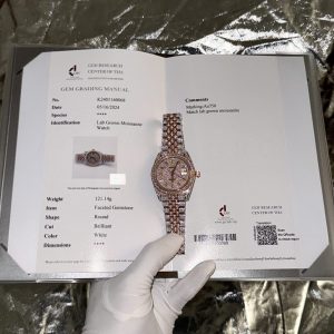 Đồng Hồ Rolex DateJust Chế Tác Full Kim Cương Moissanite Hong Kong 41mm (1)