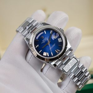 Đồng Hồ Rolex Day-Date Blue Ombre Chế Tác Nhà Máy QF Bản Nặng 40mm (7)