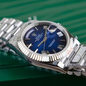 Đồng Hồ Rolex Day-Date Blue Ombre Chế Tác Nhà Máy QF Bản Nặng 40mm (7)