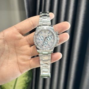 Đồng Hồ Rolex Daytona Đính Kim Cương Moissanite Replica 11 Thụy Sỹ 40mm (2)