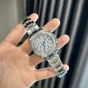 Đồng Hồ Rolex Daytona Đính Kim Cương Moissanite Replica 11 Thụy Sỹ 40mm (2)