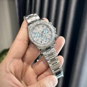 Đồng Hồ Rolex Daytona Đính Kim Cương Moissanite Replica 11 Thụy Sỹ 40mm (2)