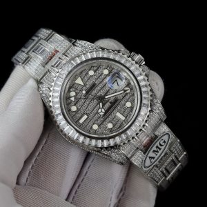 Đồng Hồ Rolex Nam Đính Đá GMT Master II Nhà Máy AMG 2024 40mm