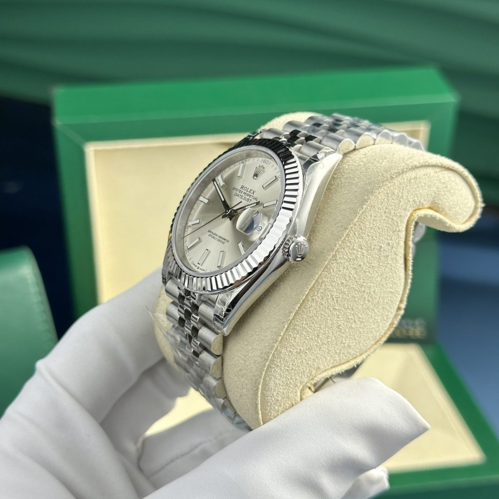 Đồng Hồ Rolex Nam Rep 11 DateJust 126334 Mặt Số Xám Bạc VS Factory 41mm