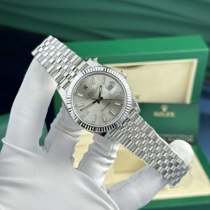 Đồng Hồ Rolex Nam Rep 11 DateJust 126334 Mặt Số Xám Bạc VS Factory 41mm