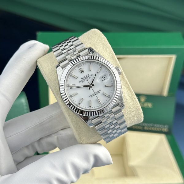 Đồng Hồ Rolex Rep 11 DateJust 126334 Mặt Số Số Trắng Nhà Máy VS 41mm