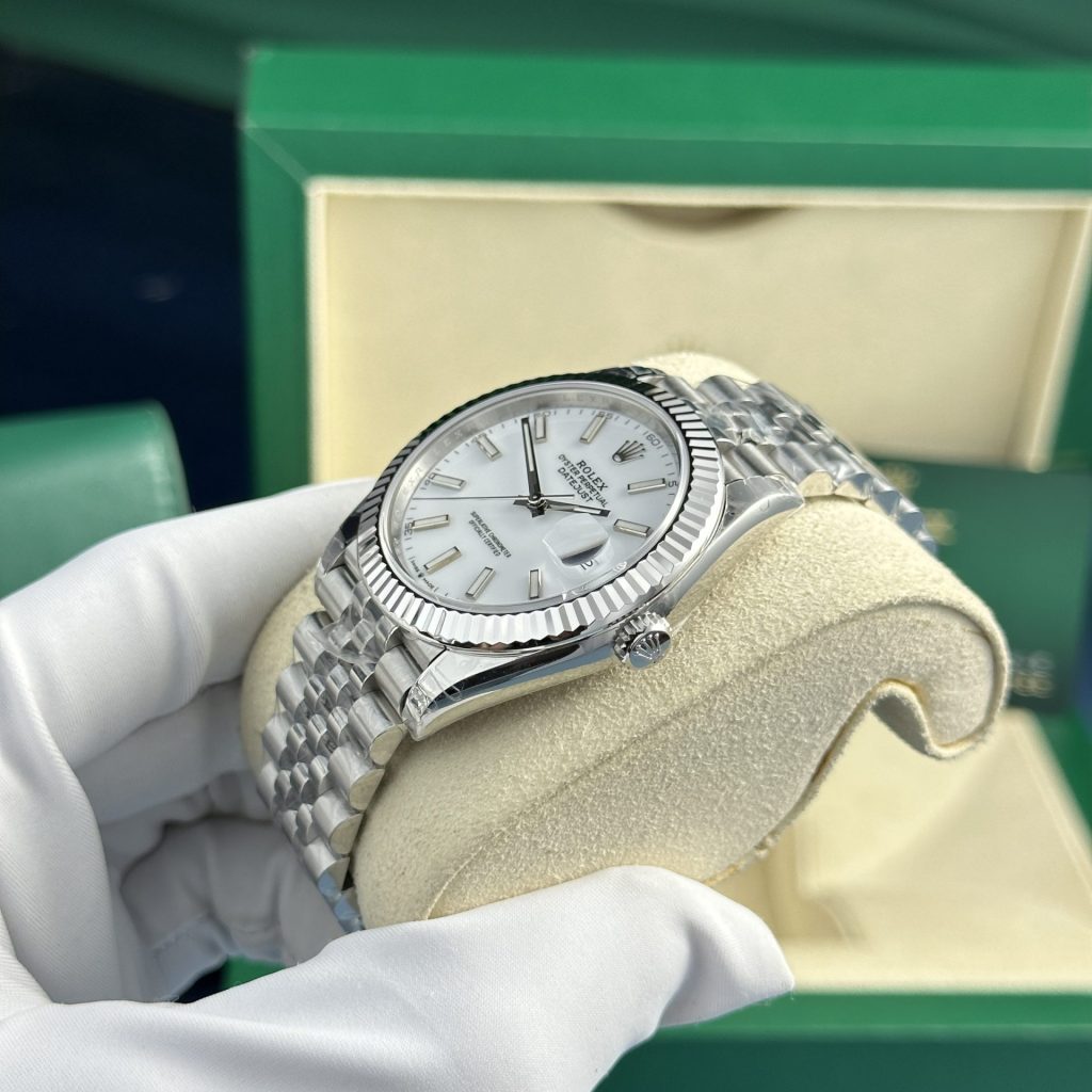 Đồng Hồ Rolex Rep 11 DateJust 126334 Mặt Số Số Trắng Nhà Máy VS 41mm