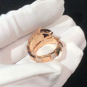 Nhẫn BVLGari Serpenti Vipper Chế Tác Đá Quý Kim Cương Vàng Hồng 18K (2)