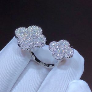 Nhẫn Nữ Van Cleef And Arpels Magic Alhambra Tuỳ Chỉnh Kim Cương Vàng Trắng 18K (2)