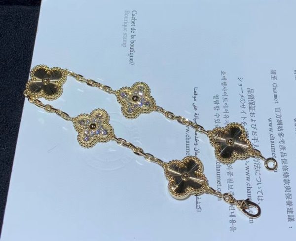 Vòng Cổ Nữ Van Cleef & Arpels Alhambra Chế Tác Xà Cừ Tự Nhiên Vàng Hồng 18K (2)