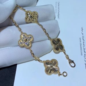 Vòng Cổ Nữ Van Cleef & Arpels Alhambra Chế Tác Xà Cừ Tự Nhiên Vàng Hồng 18K (2)