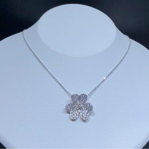 Vòng Cổ Van Cleef And Arpels Frivole Tuỳ Chỉnh Kim Cương Tự Nhiên Vàng Trắng 18K (2)