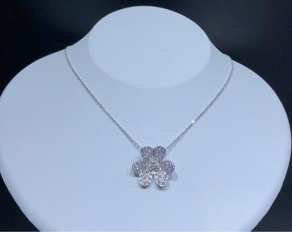 Vòng Cổ Van Cleef And Arpels Frivole Tuỳ Chỉnh Kim Cương Tự Nhiên Vàng Trắng 18K (2)