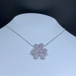 Vòng Cổ Van Cleef And Arpels Frivole Tuỳ Chỉnh Kim Cương Tự Nhiên Vàng Trắng 18K (2)