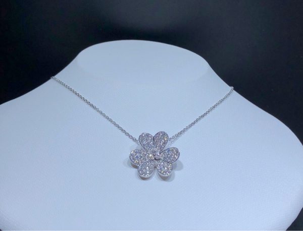 Vòng Cổ Van Cleef And Arpels Frivole Tuỳ Chỉnh Kim Cương Tự Nhiên Vàng Trắng 18K (2)