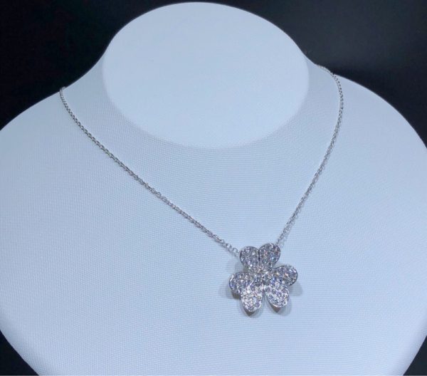 Vòng Cổ Van Cleef And Arpels Frivole Tuỳ Chỉnh Kim Cương Tự Nhiên Vàng Trắng 18K (2)