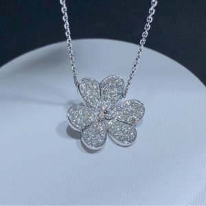 Vòng Cổ Van Cleef And Arpels Frivole Tuỳ Chỉnh Kim Cương Tự Nhiên Vàng Trắng 18K (2)