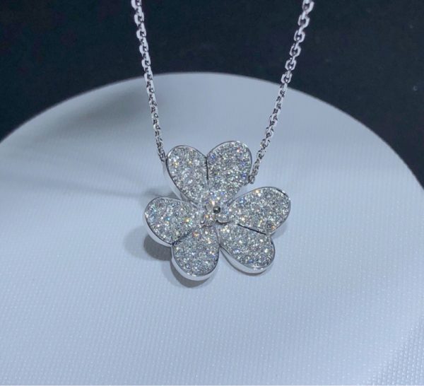 Vòng Cổ Van Cleef And Arpels Frivole Tuỳ Chỉnh Kim Cương Tự Nhiên Vàng Trắng 18K (2)