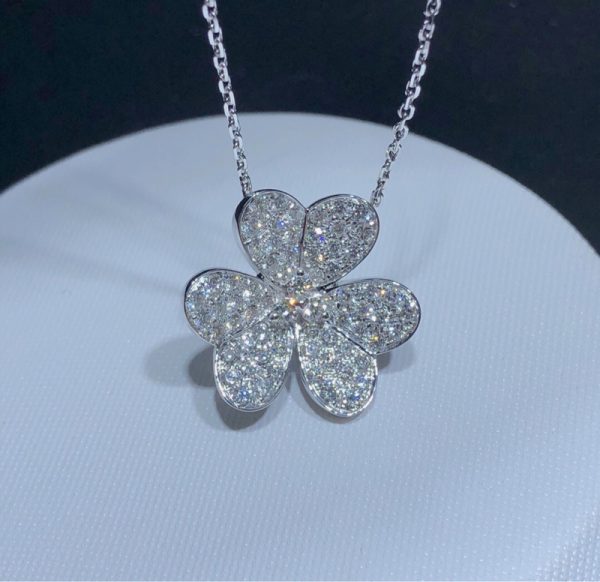 Vòng Cổ Van Cleef And Arpels Frivole Tuỳ Chỉnh Kim Cương Tự Nhiên Vàng Trắng 18K (2)