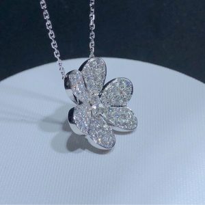 Vòng Cổ Van Cleef And Arpels Frivole Tuỳ Chỉnh Kim Cương Tự Nhiên Vàng Trắng 18K (2)