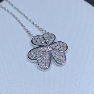 Vòng Cổ Van Cleef And Arpels Frivole Tuỳ Chỉnh Kim Cương Tự Nhiên Vàng Trắng 18K (2)