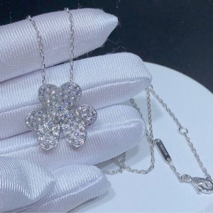 Vòng Cổ Van Cleef And Arpels Frivole Tuỳ Chỉnh Kim Cương Tự Nhiên Vàng Trắng 18K (2)