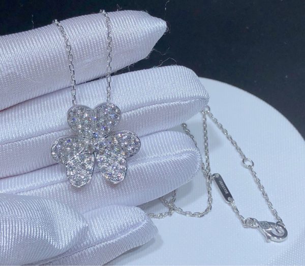 Vòng Cổ Van Cleef And Arpels Frivole Tuỳ Chỉnh Kim Cương Tự Nhiên Vàng Trắng 18K (2)