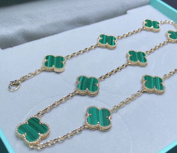 Vòng Cổ Van Cleef And Arpels Magic Alhambra 10 Hoạ Tiết Đá Quý Vàng 18K Tuỳ Chỉnh (2)