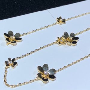 Vòng Cổ Van Cleef & Arpels Frivole Tuỳ Chỉnh Kim Cương Tự Nhiên Vàng 18K (2)