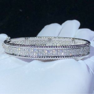 Vòng Tay Van Cleef And Arpels Kim Cương Tự Nhiên Vàng Trắng 18K Tuỳ Chỉnh (2)