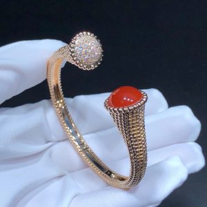 Vòng Tay Van Cleef & Arpels Perlée Couleurs Chế Tác Đá Quý Kim Cương Tự Nhiên Vàng 18K (2)