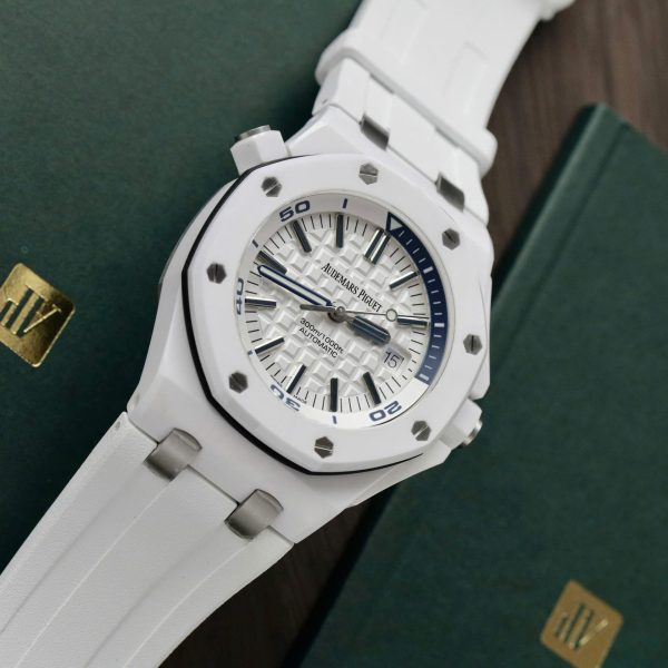 Audemars Piguet Royal Oak Offshore 15707CB Replica 11 Gốm Trắng ZF Factory 42mm (2)