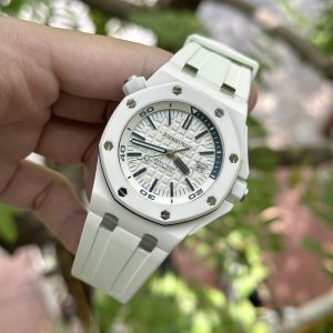 Đồng Hồ Audemars Piguet Royal Oak Offshore 15707CB Replica 11 Gốm Trắng APS Factory 42mm (2)