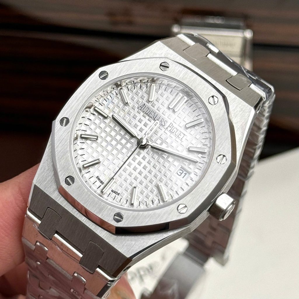 Đồng Hồ Audemars Piguet Royal Oak Replica 11 Mặt Trắng Máy Cơ Automatic 34mm (2)