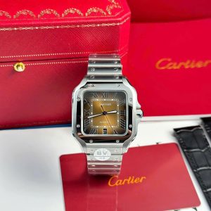 Đồng Hồ Cartier Santos WSSA0064 Replica 11 Mặt Nâu BV Factory 39 (2)