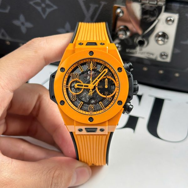 Đồng Hồ Hubot Big Bang Unico Orange Ceramic Chế Tác Nhà Máy BBF 42mm (2)